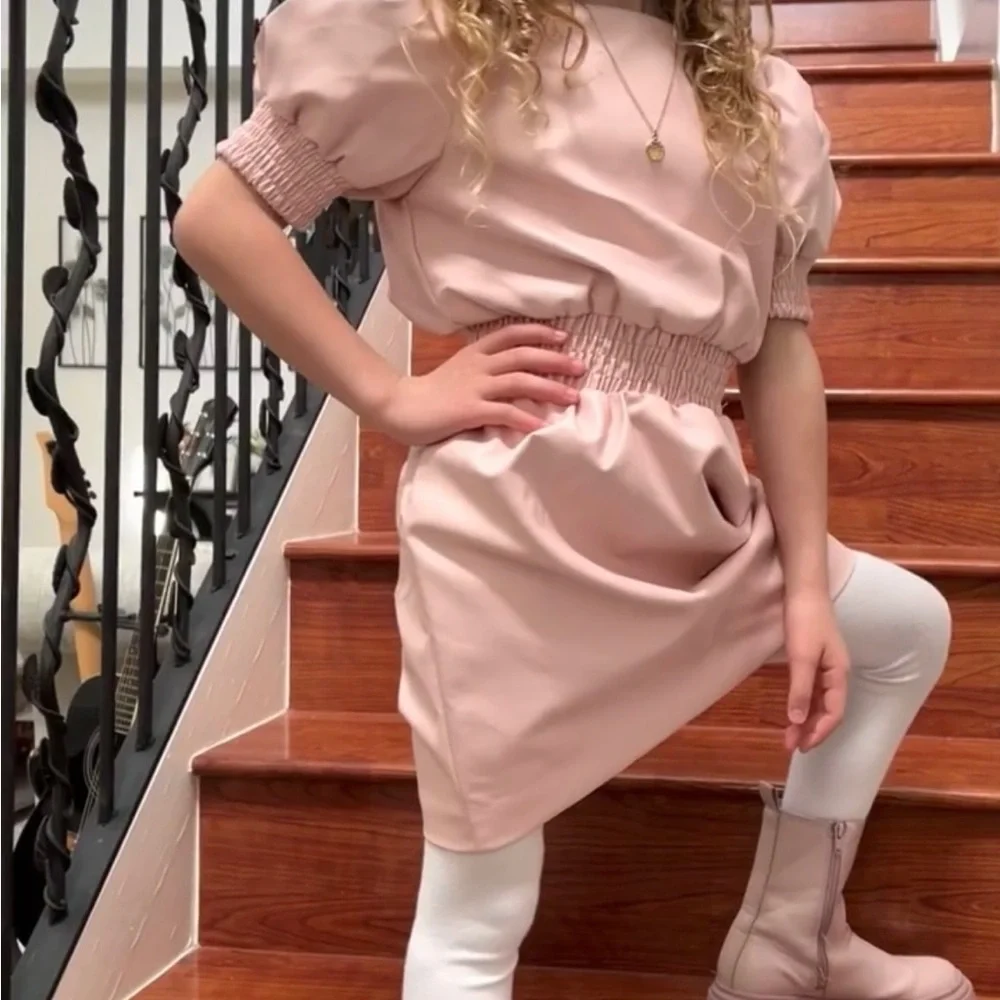 Habitual faux leather dress for girls - Picture 5 of 6